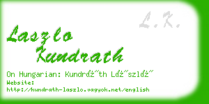 laszlo kundrath business card